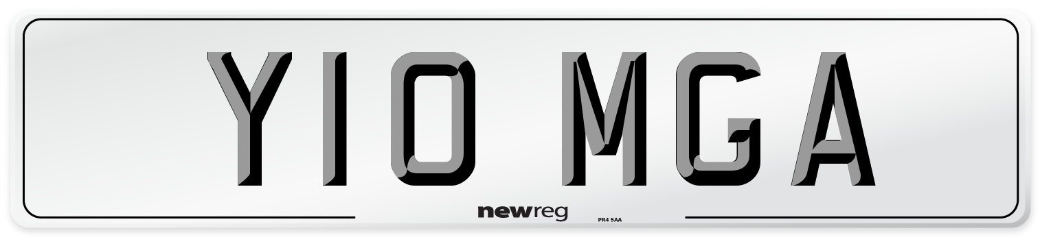 Y10 MGA Number Plate from New Reg